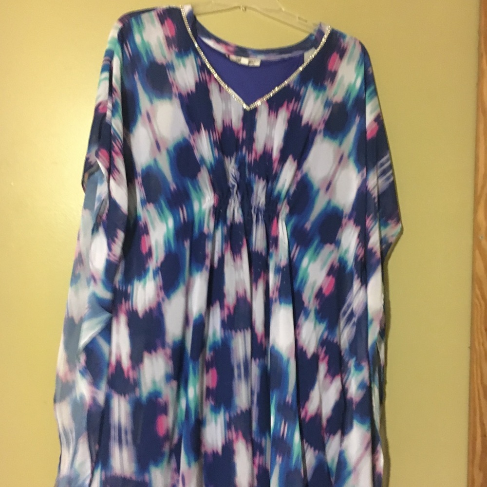 3x Jennifer Lopez tie-dyed moo moo dress